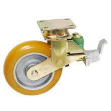 shuntong wholesale 203x50 mm Shuntong Manufacturer Industrial Factory Price Heavy Duty Polyurethane Integrated brake Swivel Casters Wheels steel caster wheels